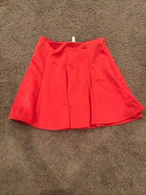Bold Red Circle Skirt - Flared Mini Skater